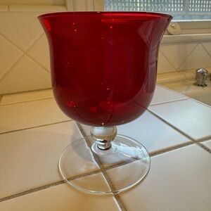 Elegant Red Glass Vase